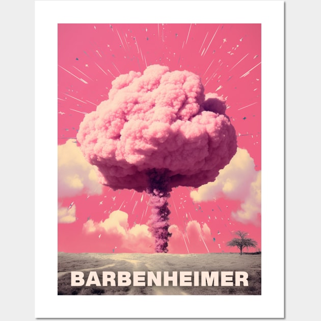 Barbie x Oppenheimer 2023 | BARBENHEIMER Wall Art by Retro Travel Design